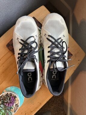 On Cloud X Women's Athletic Shoes in White and Black